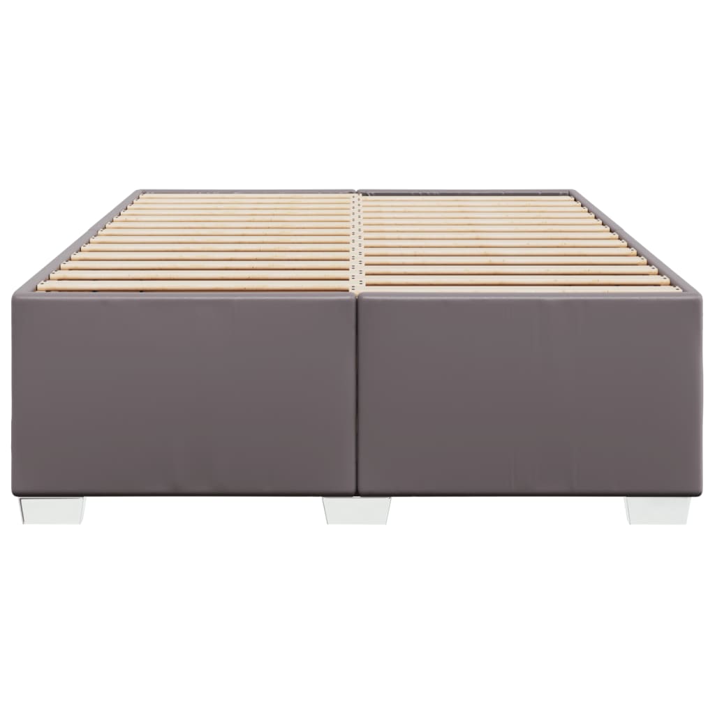 Bedframe kunstleer grijs 140x190 cm is nu te koop bij PeponiXL, paradijselijk wonen!