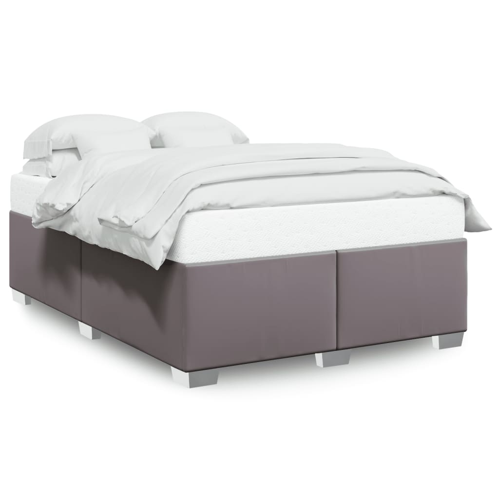 Bedframe kunstleer grijs 140x190 cm is nu te koop bij PeponiXL, paradijselijk wonen!