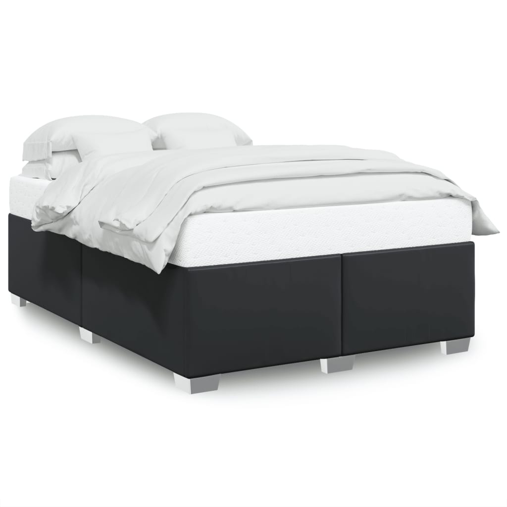 Bedframe kunstleer zwart 140x200 cm is nu te koop bij PeponiXL, paradijselijk wonen!