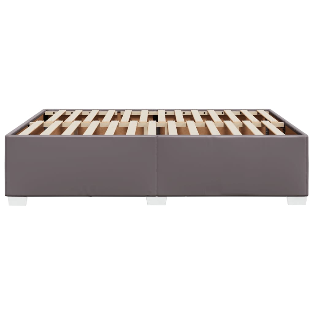 Bedframe kunstleer grijs 140x200 cm is nu te koop bij PeponiXL, paradijselijk wonen!