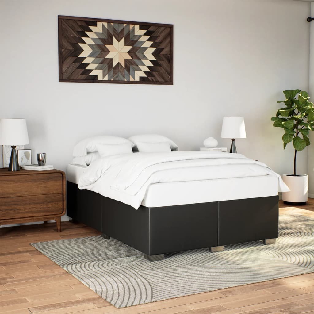 Bedframe kunstleer zwart 160x200 cm is nu te koop bij PeponiXL, paradijselijk wonen!