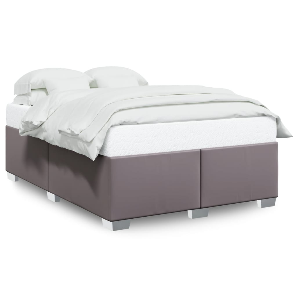 Bedframe kunstleer grijs 160x200 cm is nu te koop bij PeponiXL, paradijselijk wonen!