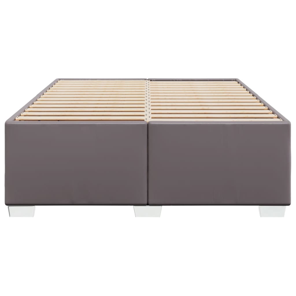Bedframe kunstleer grijs 160x200 cm is nu te koop bij PeponiXL, paradijselijk wonen!