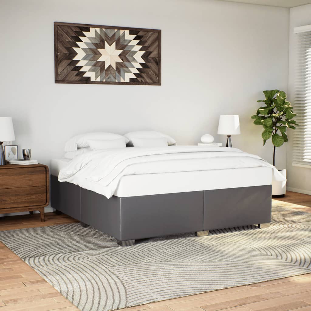 Bedframe kunstleer grijs 180x200 cm is nu te koop bij PeponiXL, paradijselijk wonen!