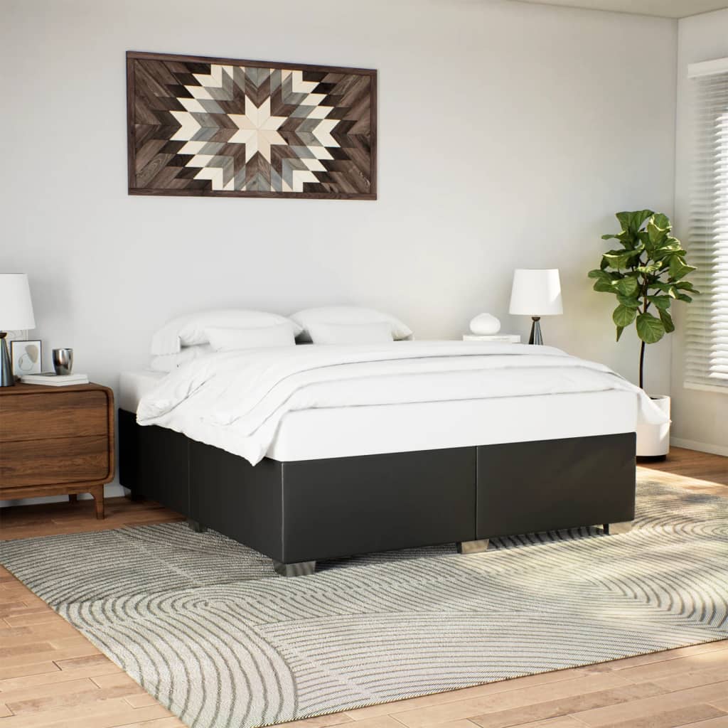 Bedframe kunstleer zwart 200x200 cm is nu te koop bij PeponiXL, paradijselijk wonen!