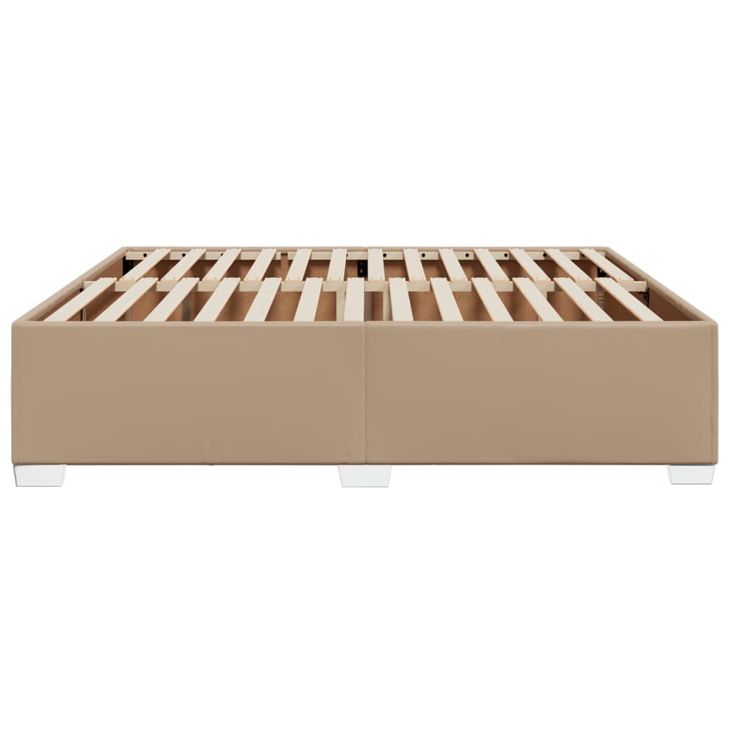 Bedframe kunstleer cappuccinokleurig 200x200 cm is nu te koop bij PeponiXL, paradijselijk wonen!