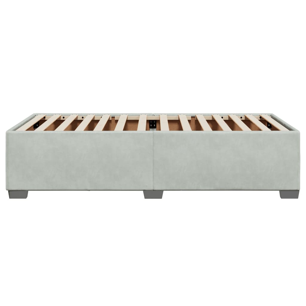 Bedframe zonder matras 80x200 cm fluweel lichtgrijs is nu te koop bij PeponiXL, paradijselijk wonen!