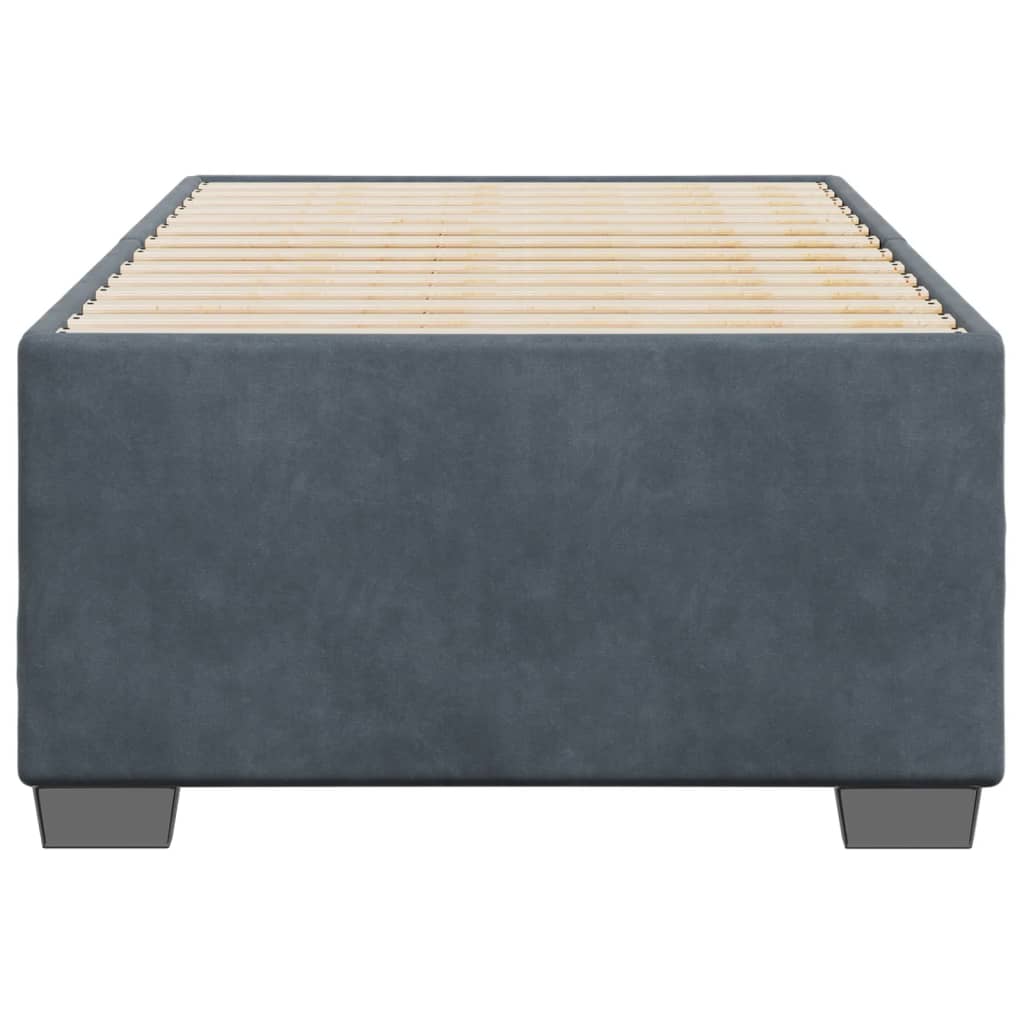 Bedframe zonder matras 80x200 cm fluweel donkergrijs is nu te koop bij PeponiXL, paradijselijk wonen!