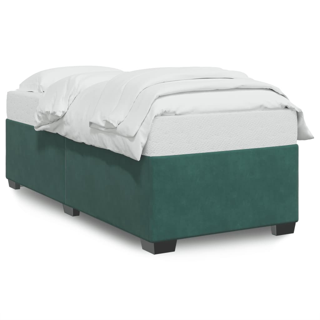 Bedframe zonder matras 80x200 cm fluweel donkergroen is nu te koop bij PeponiXL, paradijselijk wonen!