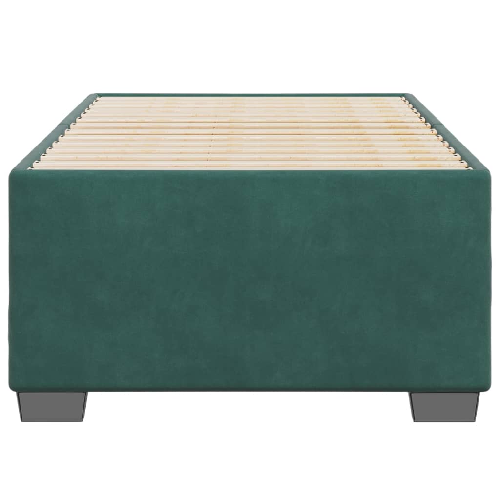 Bedframe zonder matras 80x200 cm fluweel donkergroen is nu te koop bij PeponiXL, paradijselijk wonen!