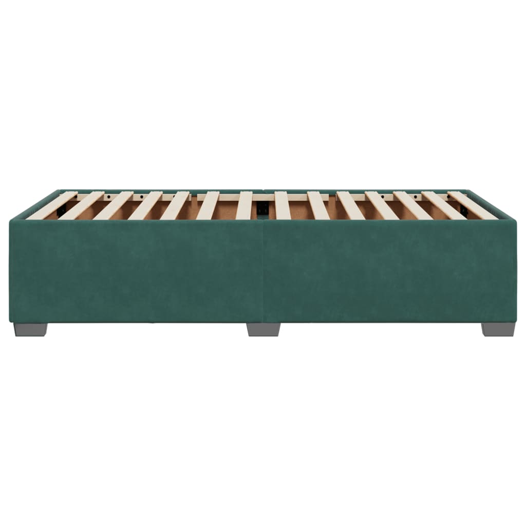 Bedframe zonder matras 80x200 cm fluweel donkergroen is nu te koop bij PeponiXL, paradijselijk wonen!