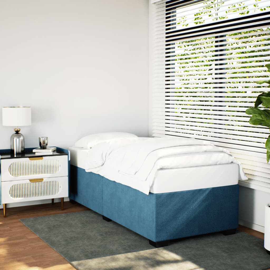Bedframe fluweel blauw 80x200 cm is nu te koop bij PeponiXL, paradijselijk wonen!