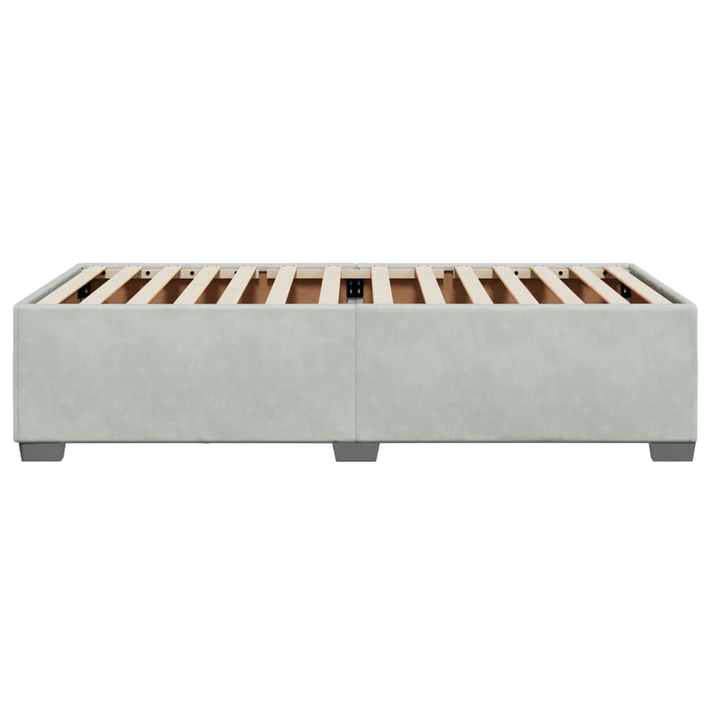 Bedframe zonder matras 90x190 cm fluweel lichtgrijs is nu te koop bij PeponiXL, paradijselijk wonen!