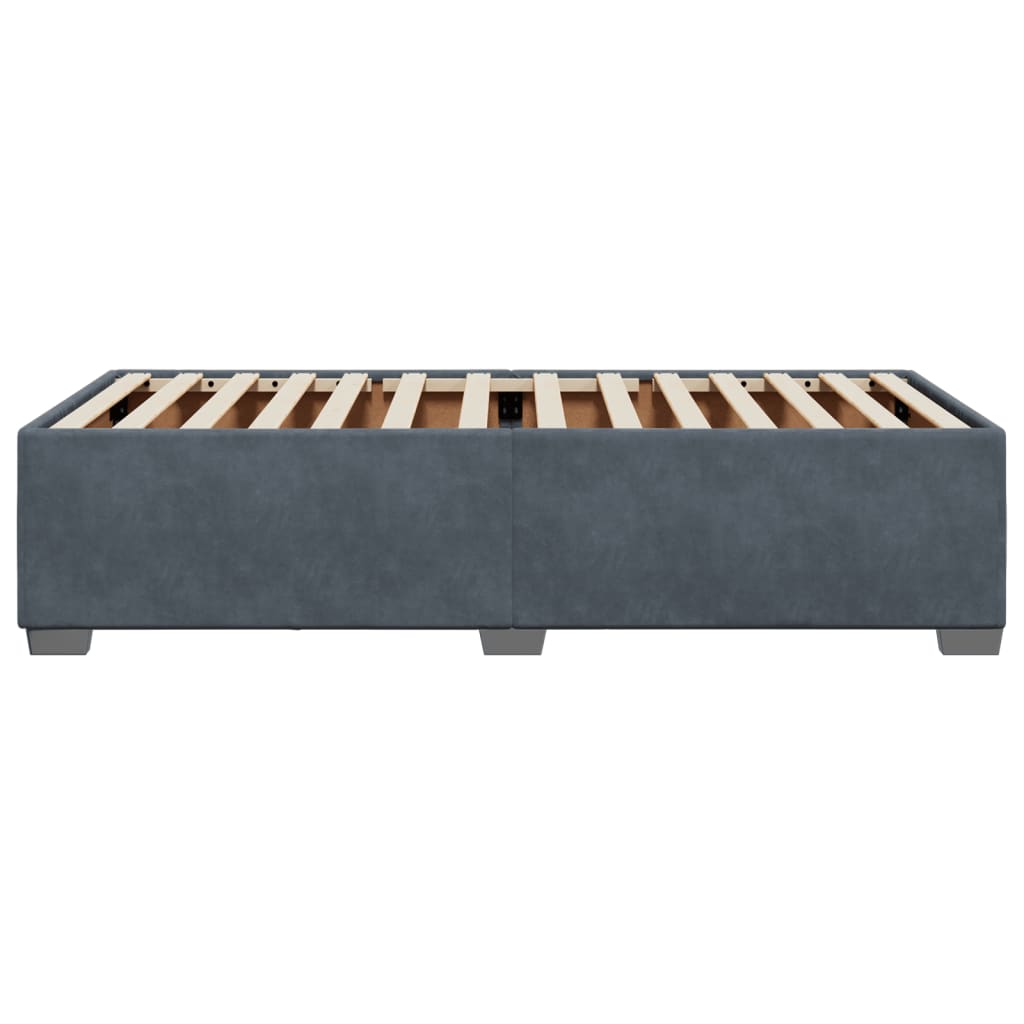 Bedframe zonder matras 90x190 cm fluweel donkergrijs is nu te koop bij PeponiXL, paradijselijk wonen!
