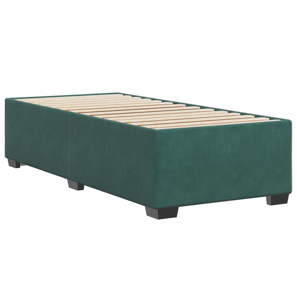 Bedframe zonder matras 90x190 cm fluweel donkergroen is nu te koop bij PeponiXL, paradijselijk wonen!