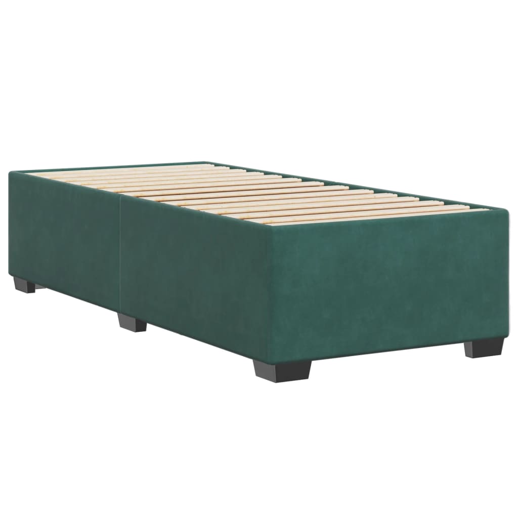 Bedframe zonder matras 90x190 cm fluweel donkergroen is nu te koop bij PeponiXL, paradijselijk wonen!