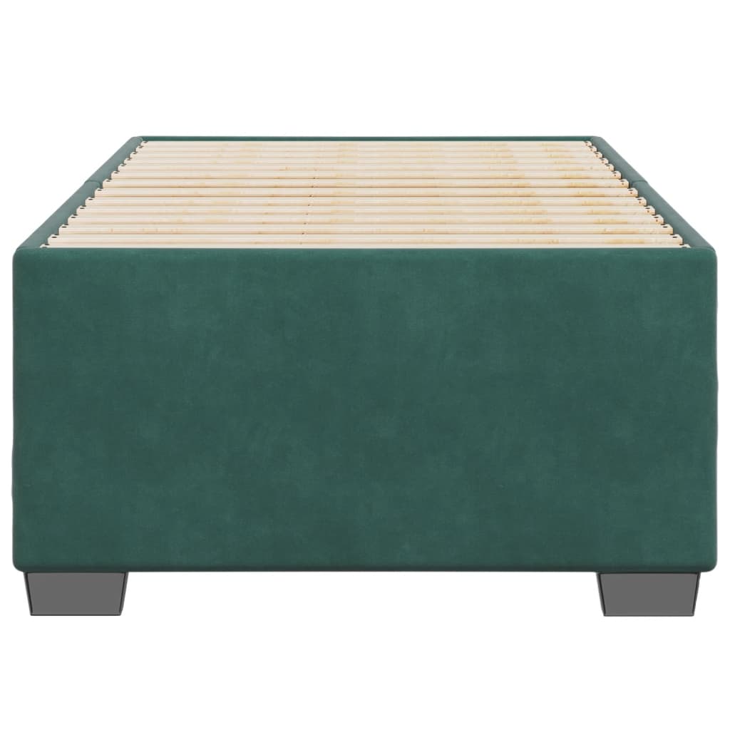 Bedframe zonder matras 90x190 cm fluweel donkergroen is nu te koop bij PeponiXL, paradijselijk wonen!