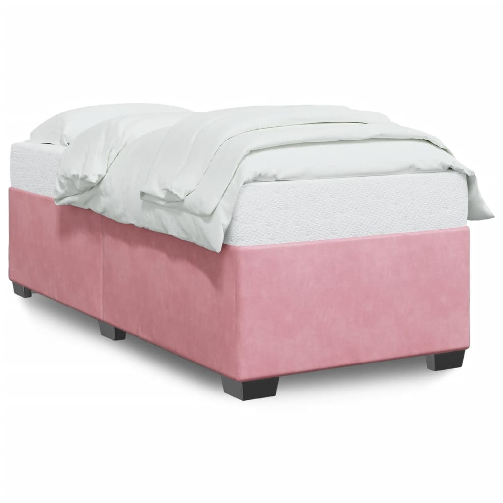 Bedframe fluweel roze 90x190 cm is nu te koop bij PeponiXL, paradijselijk wonen!