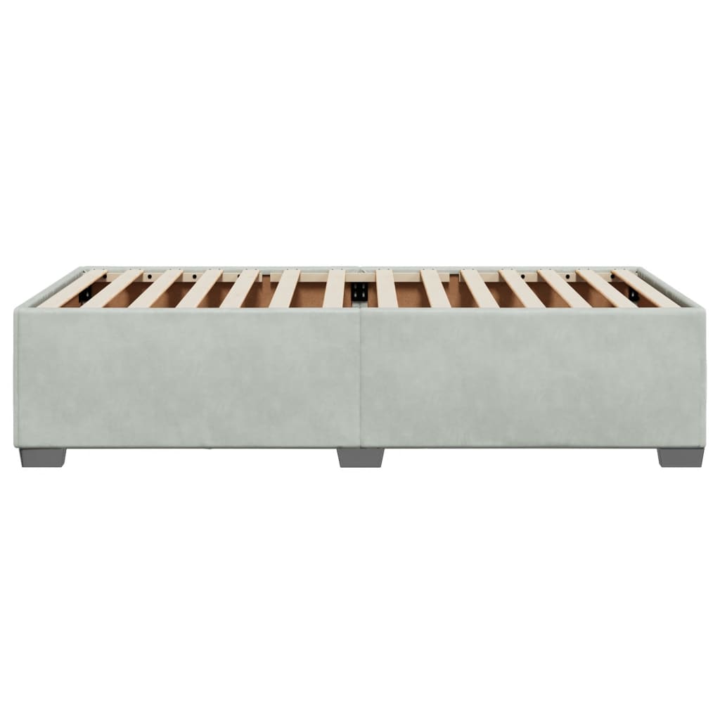 Bedframe zonder matras 90x200 cm fluweel lichtgrijs is nu te koop bij PeponiXL, paradijselijk wonen!