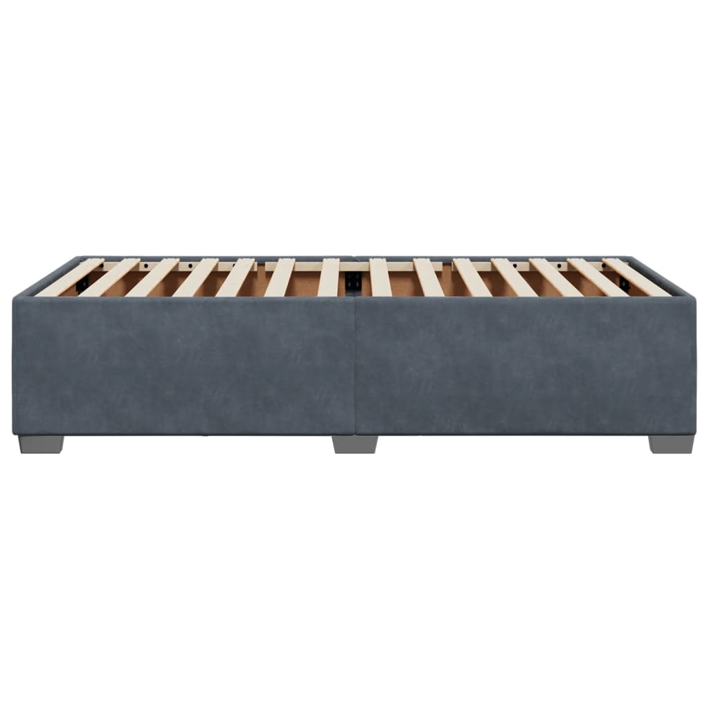Bedframe zonder matras 90x200 cm fluweel donkergrijs is nu te koop bij PeponiXL, paradijselijk wonen!