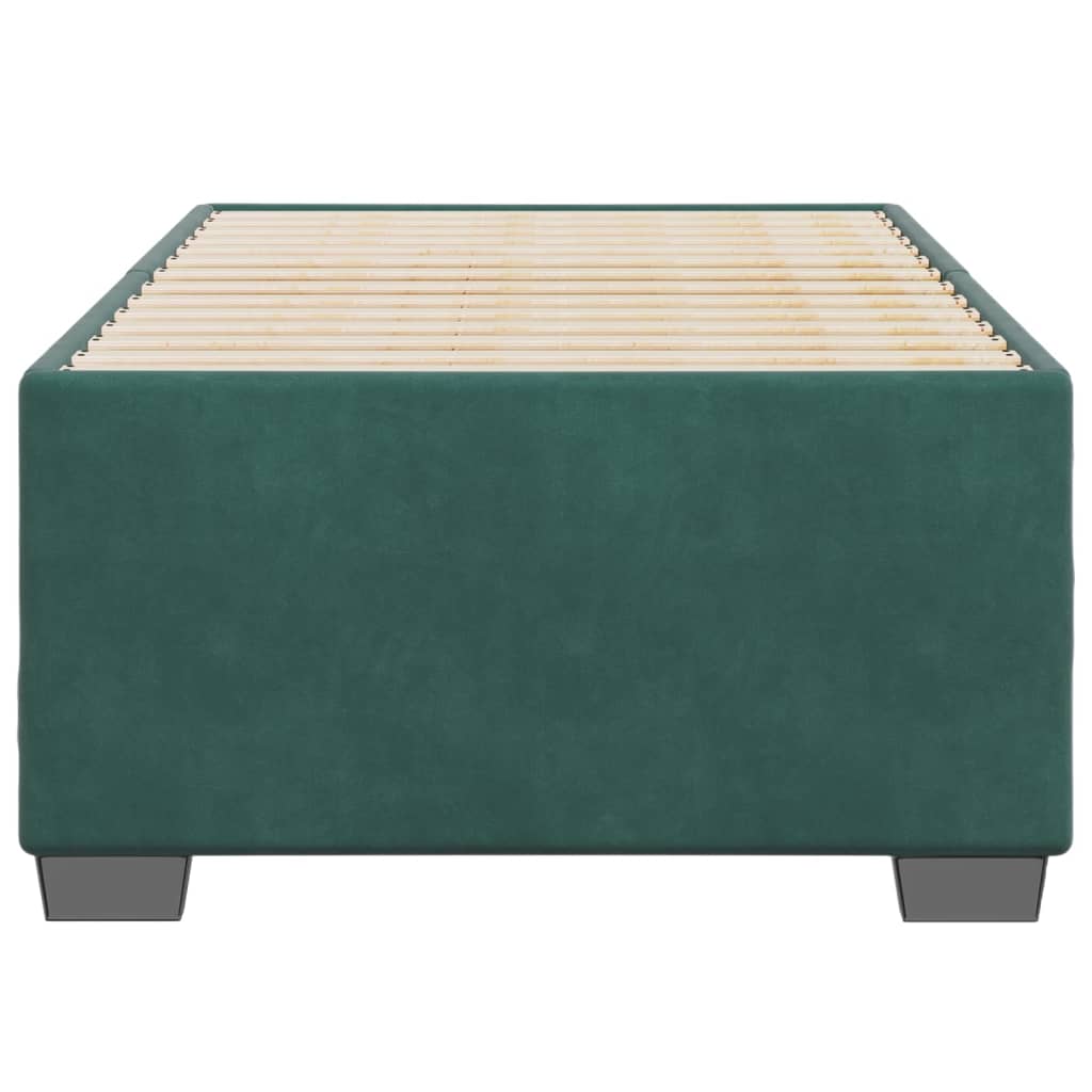 Bedframe zonder matras 90x200 cm fluweel donkergroen is nu te koop bij PeponiXL, paradijselijk wonen!