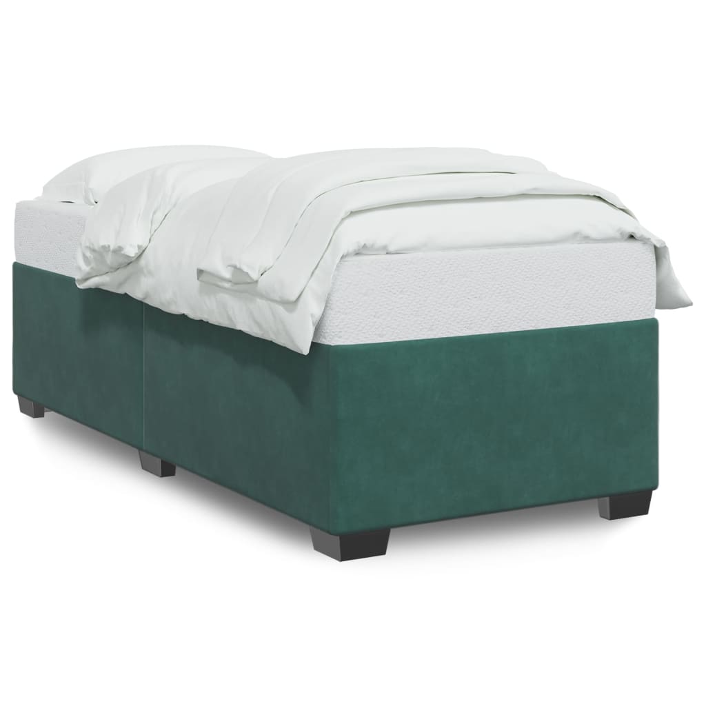 Bedframe zonder matras 90x200 cm fluweel donkergroen is nu te koop bij PeponiXL, paradijselijk wonen!