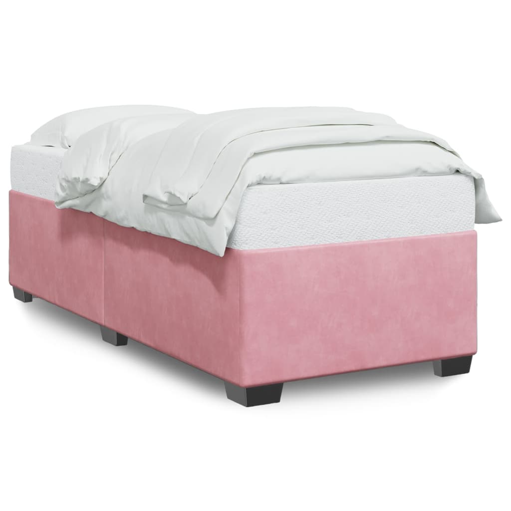 Bedframe fluweel roze 90x200 cm is nu te koop bij PeponiXL, paradijselijk wonen!