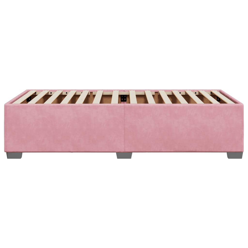 Bedframe fluweel roze 90x200 cm is nu te koop bij PeponiXL, paradijselijk wonen!