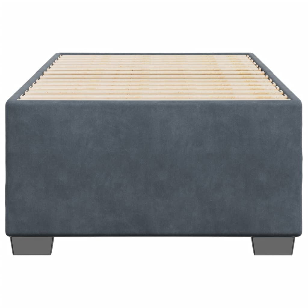 Bedframe zonder matras 100x200 cm fluweel donkergrijs is nu te koop bij PeponiXL, paradijselijk wonen!