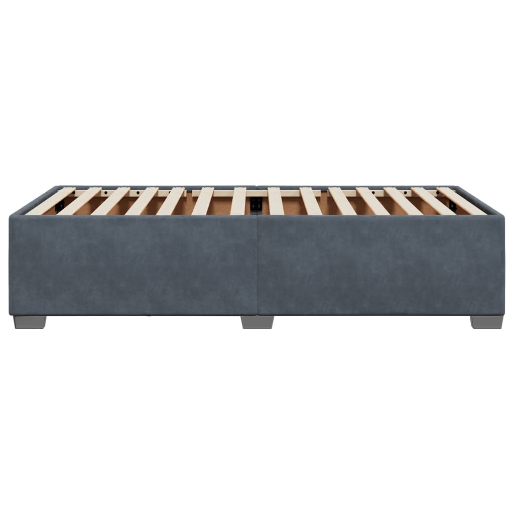 Bedframe zonder matras 100x200 cm fluweel donkergrijs is nu te koop bij PeponiXL, paradijselijk wonen!