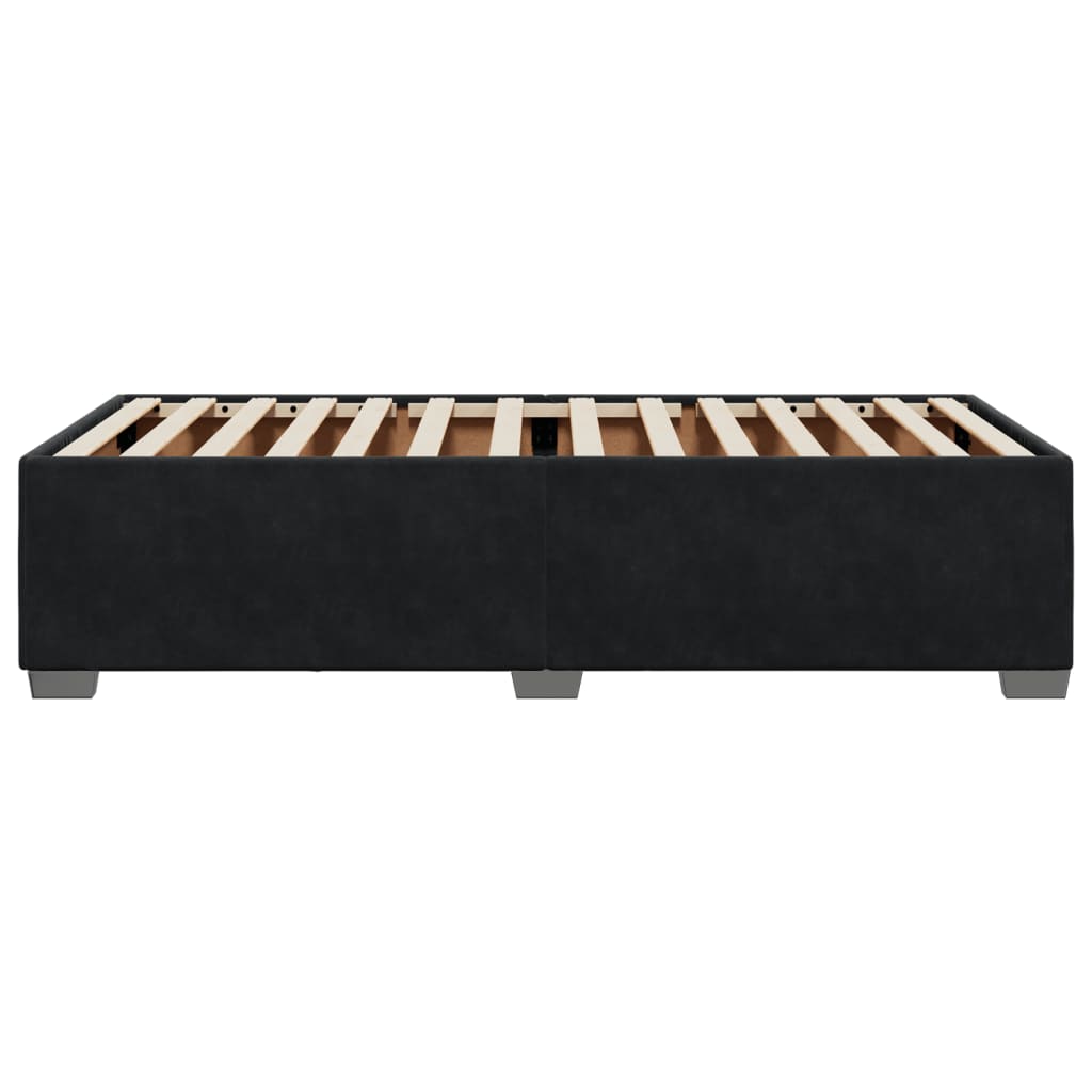 Bedframe zonder matras 100x200 cm fluweel zwart is nu te koop bij PeponiXL, paradijselijk wonen!
