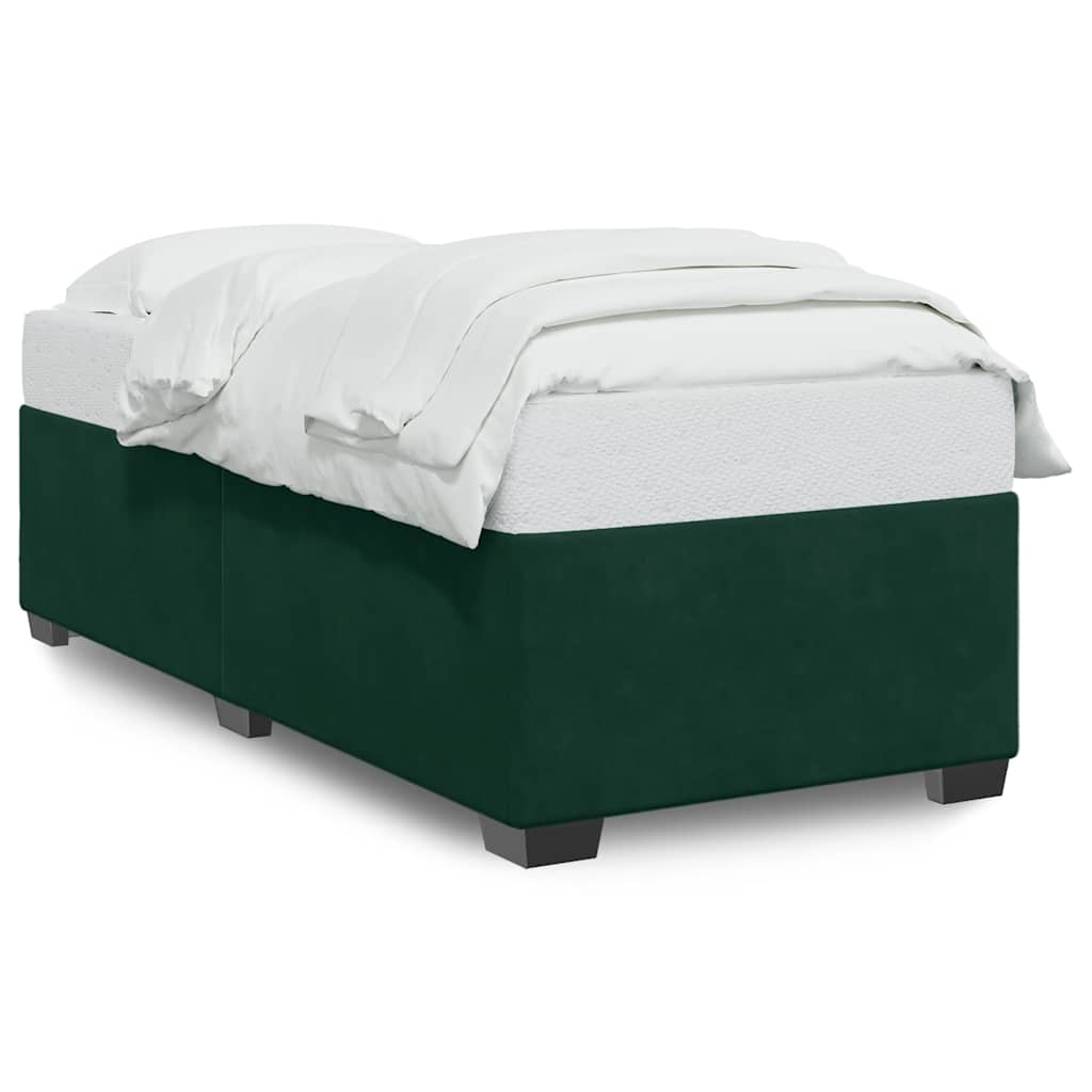 Bedframe zonder matras 100x200 cm fluweel donkergroen is nu te koop bij PeponiXL, paradijselijk wonen!