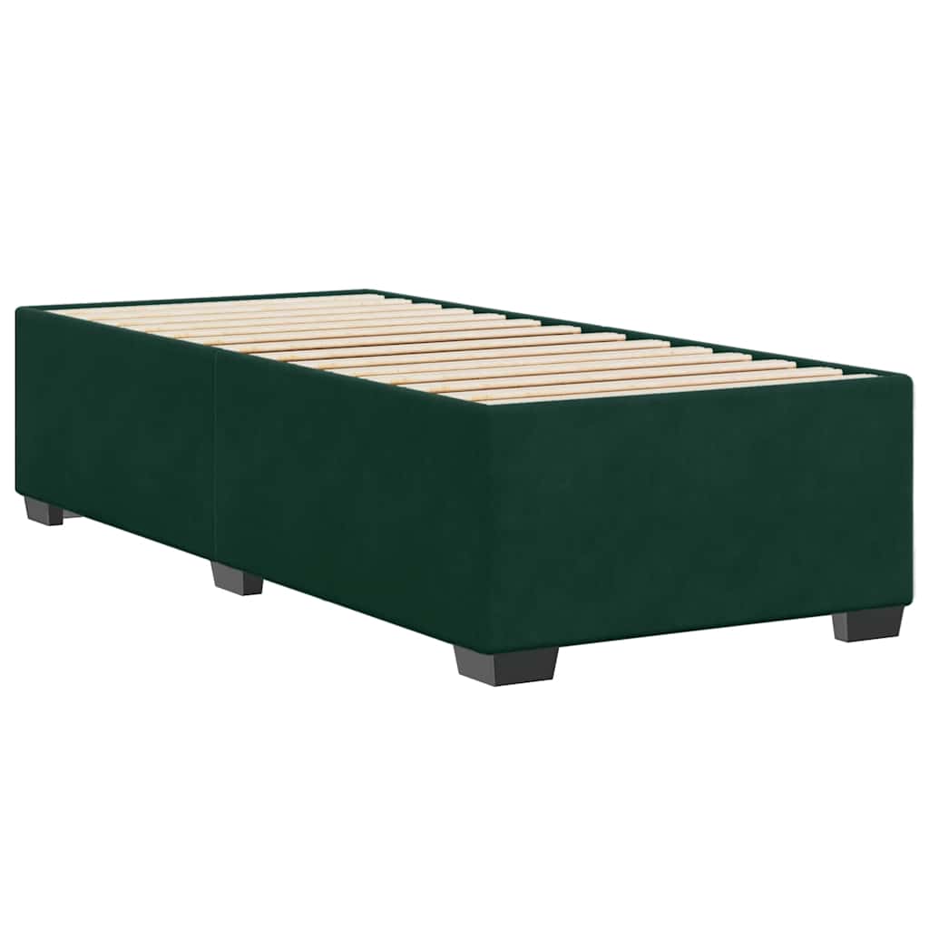 Bedframe zonder matras 100x200 cm fluweel donkergroen is nu te koop bij PeponiXL, paradijselijk wonen!