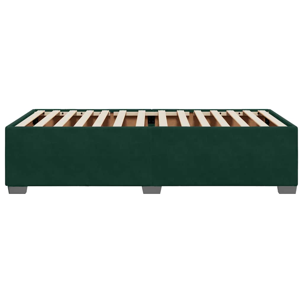 Bedframe zonder matras 100x200 cm fluweel donkergroen is nu te koop bij PeponiXL, paradijselijk wonen!