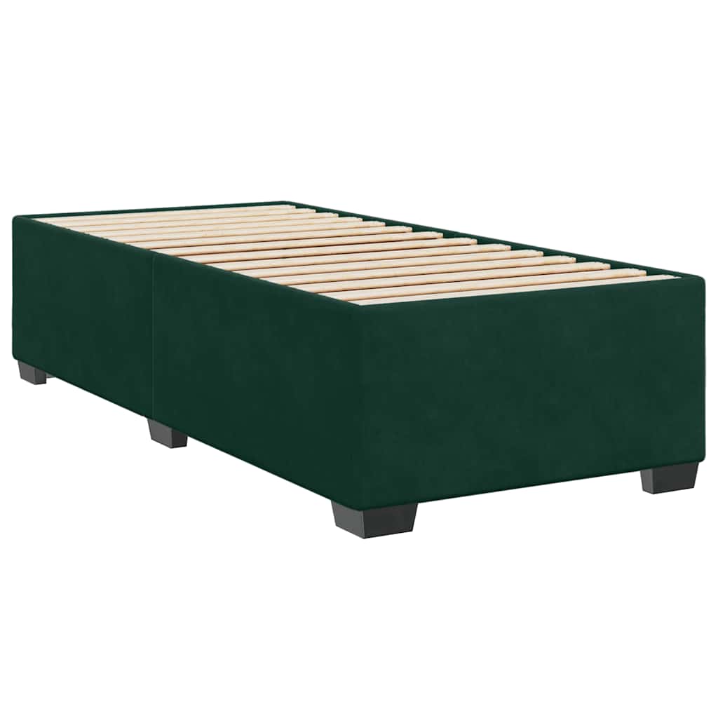 Bedframe zonder matras 100x200 cm fluweel donkergroen is nu te koop bij PeponiXL, paradijselijk wonen!