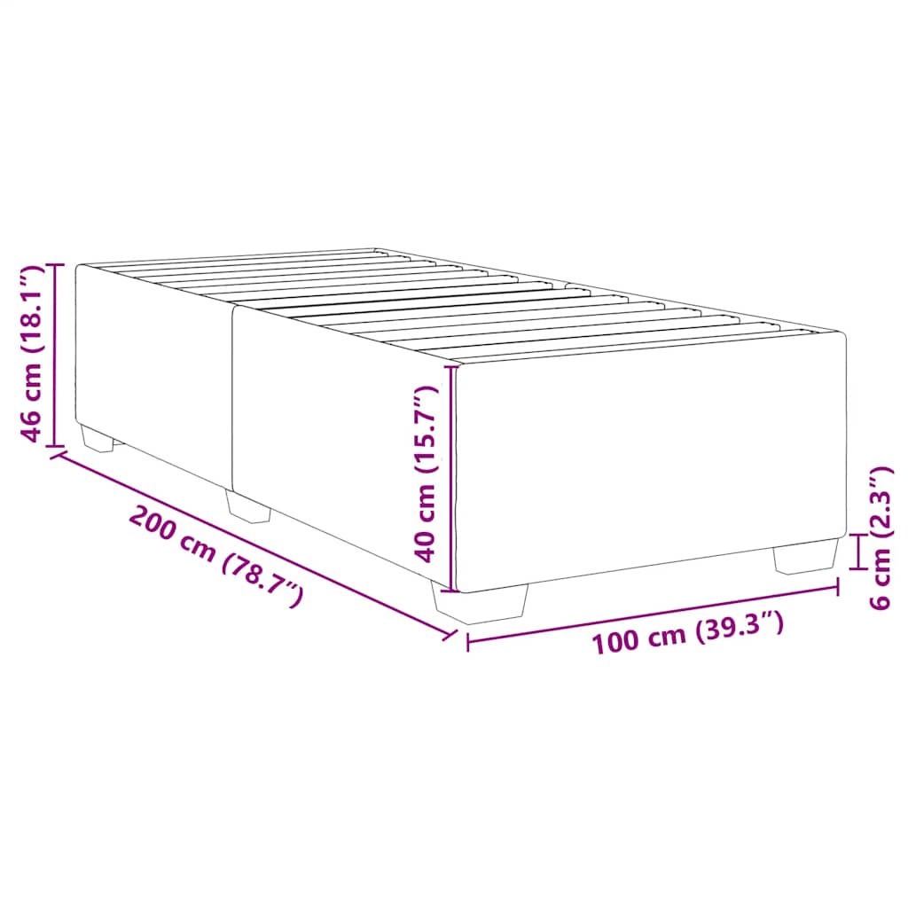 Bedframe zonder matras 100x200 cm fluweel donkergroen is nu te koop bij PeponiXL, paradijselijk wonen!