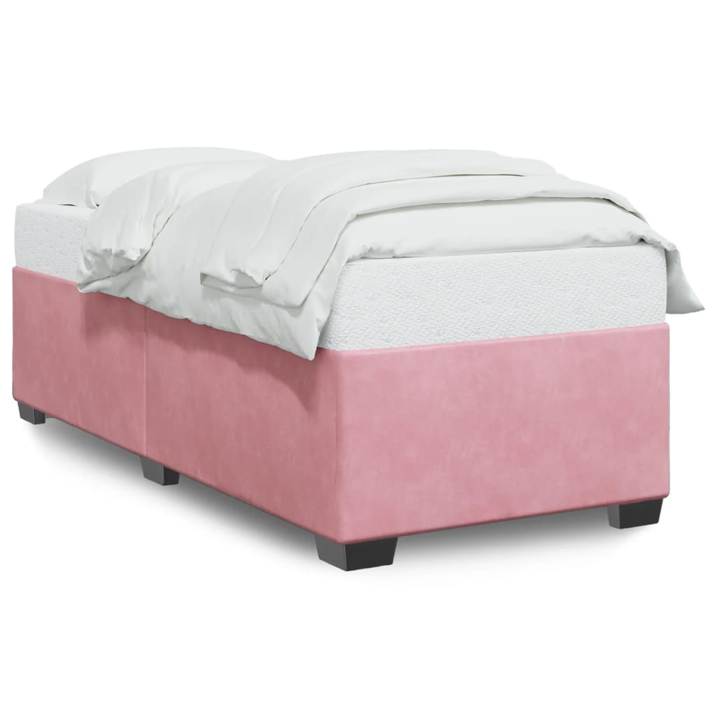Bedframe fluweel roze 100x200 cm is nu te koop bij PeponiXL, paradijselijk wonen!