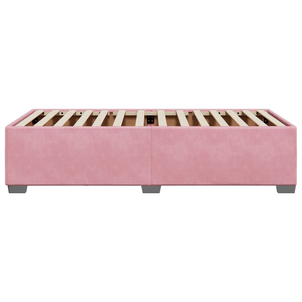 Bedframe fluweel roze 100x200 cm is nu te koop bij PeponiXL, paradijselijk wonen!