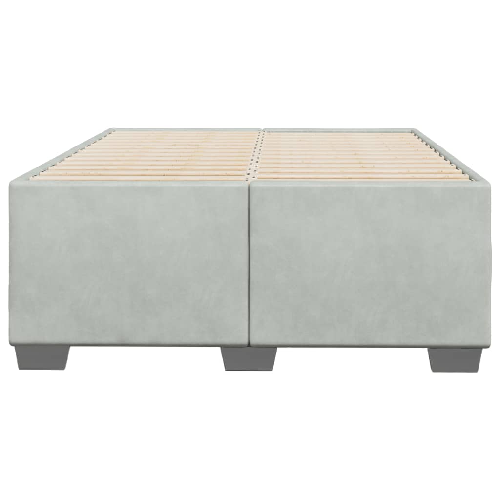Bedframe zonder matras 120x190 cm fluweel lichtgrijs is nu te koop bij PeponiXL, paradijselijk wonen!