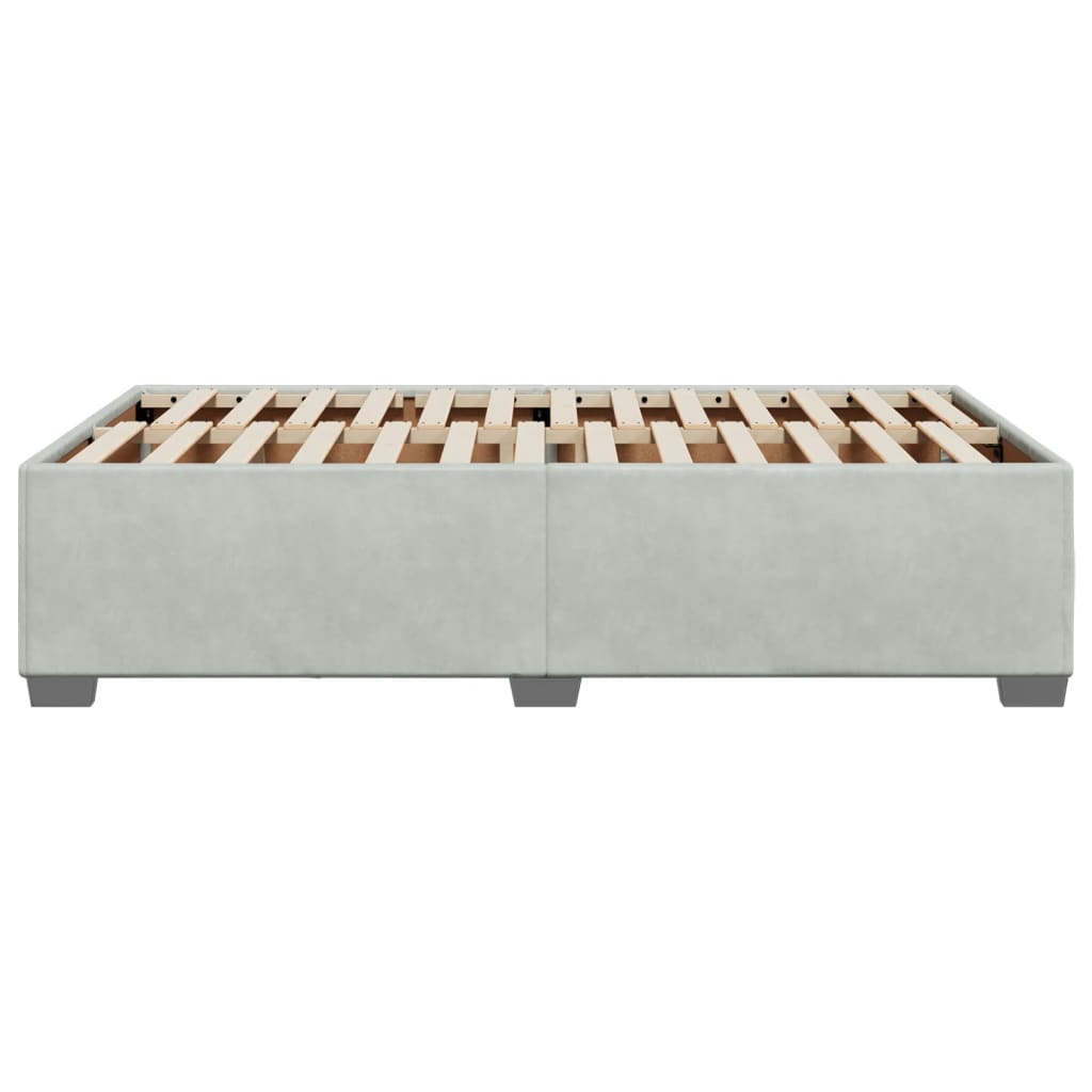 Bedframe zonder matras 120x190 cm fluweel lichtgrijs is nu te koop bij PeponiXL, paradijselijk wonen!