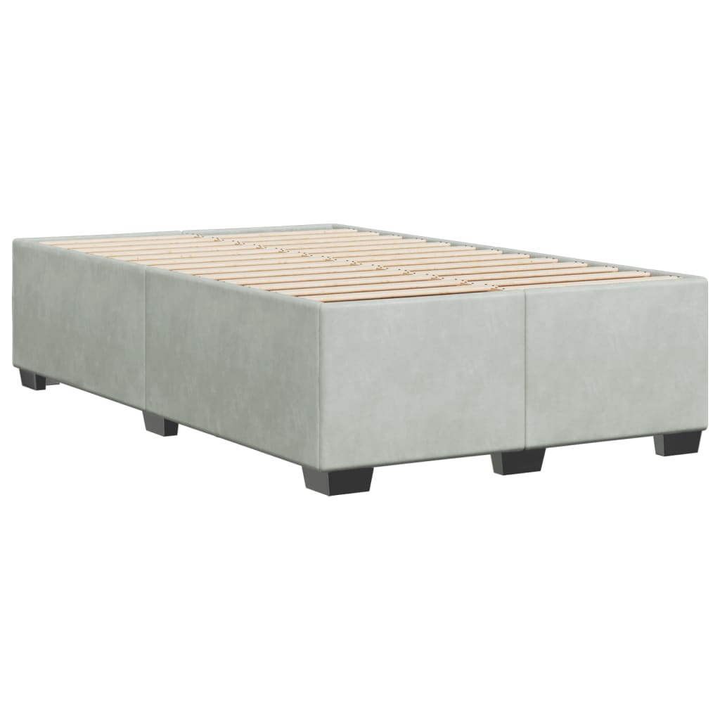 Bedframe zonder matras 120x190 cm fluweel lichtgrijs is nu te koop bij PeponiXL, paradijselijk wonen!