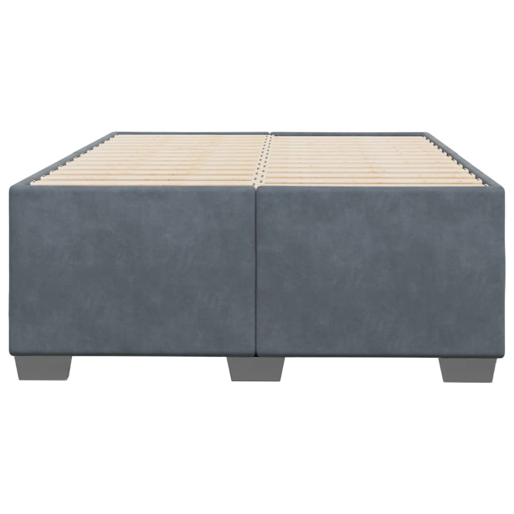Bedframe zonder matras 120x190 cm fluweel donkergrijs is nu te koop bij PeponiXL, paradijselijk wonen!
