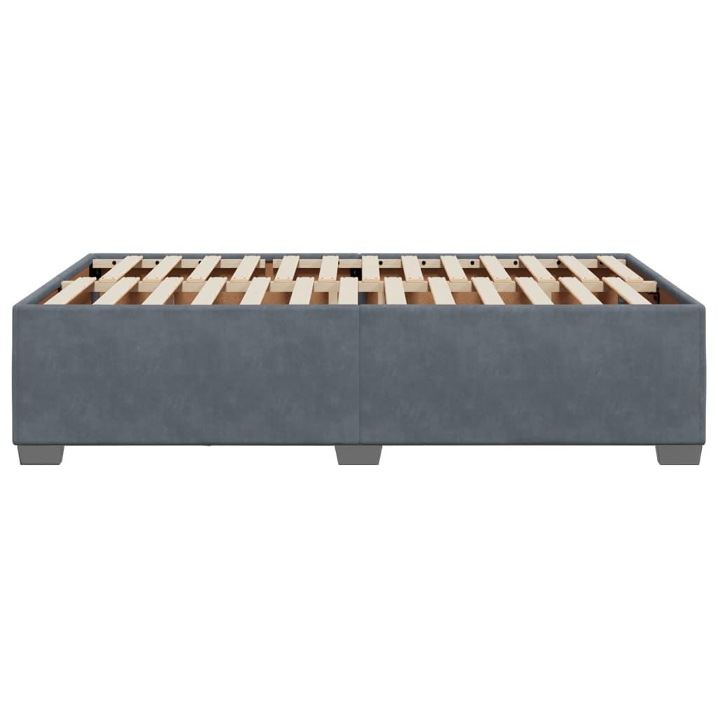 Bedframe zonder matras 120x190 cm fluweel donkergrijs is nu te koop bij PeponiXL, paradijselijk wonen!