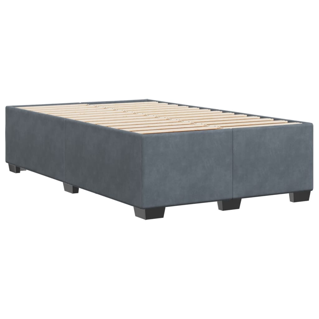 Bedframe zonder matras 120x190 cm fluweel donkergrijs is nu te koop bij PeponiXL, paradijselijk wonen!