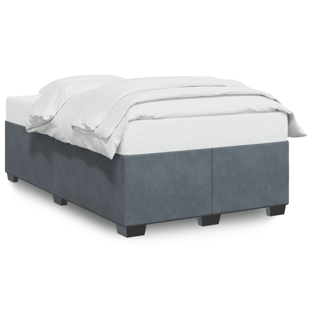 Bedframe zonder matras 120x190 cm fluweel donkergrijs is nu te koop bij PeponiXL, paradijselijk wonen!