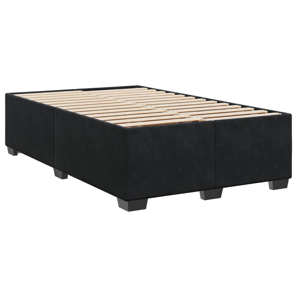 Bedframe zonder matras 120x190 cm fluweel zwart is nu te koop bij PeponiXL, paradijselijk wonen!