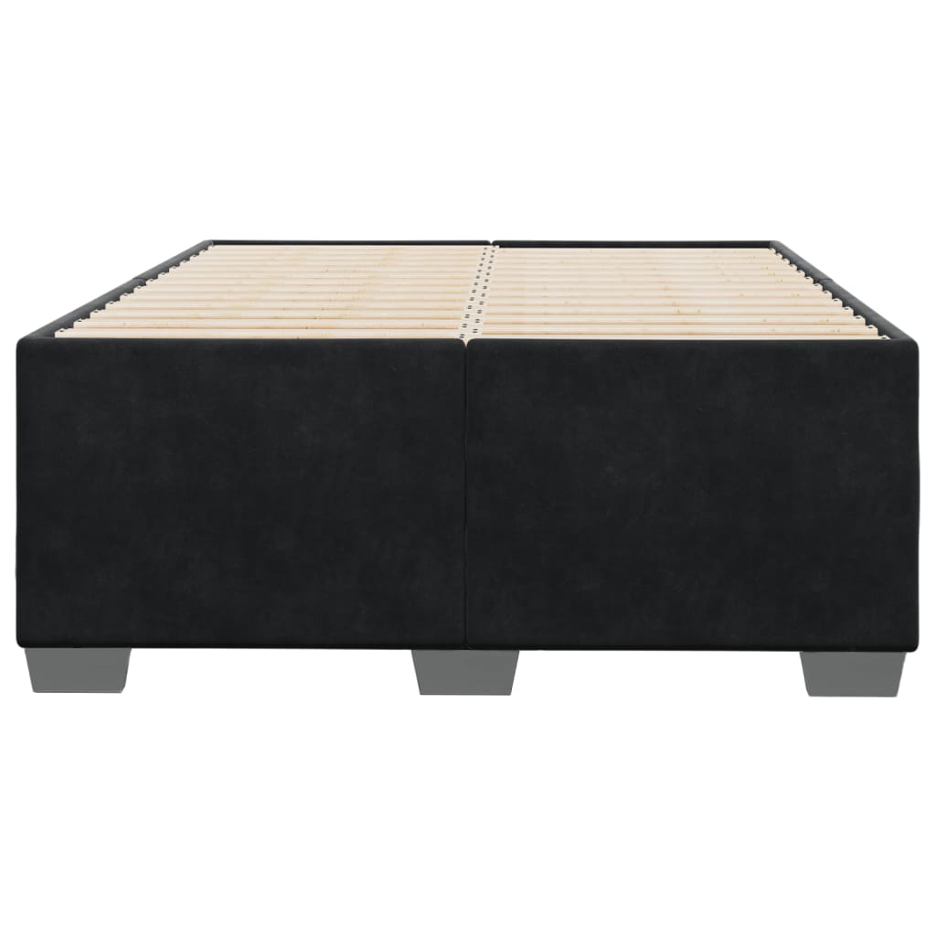 Bedframe zonder matras 120x190 cm fluweel zwart is nu te koop bij PeponiXL, paradijselijk wonen!