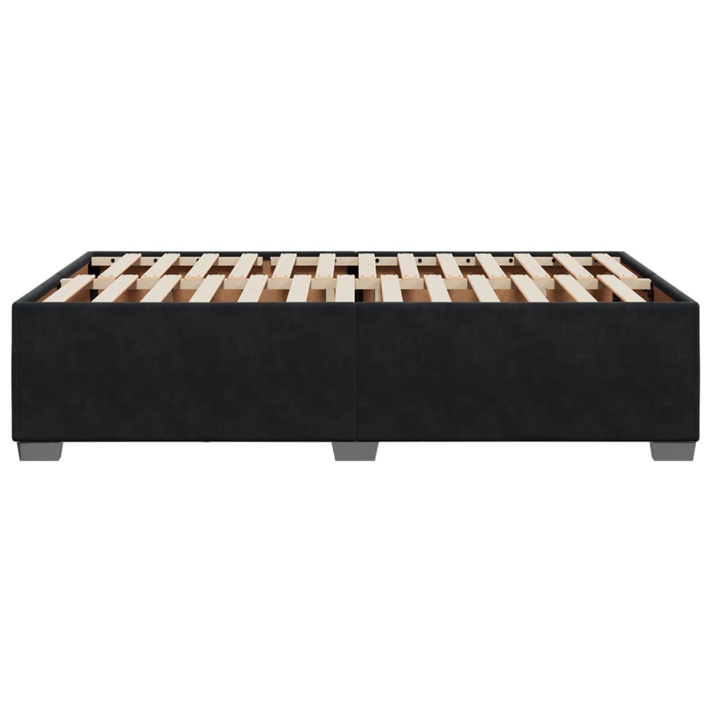 Bedframe zonder matras 120x190 cm fluweel zwart is nu te koop bij PeponiXL, paradijselijk wonen!