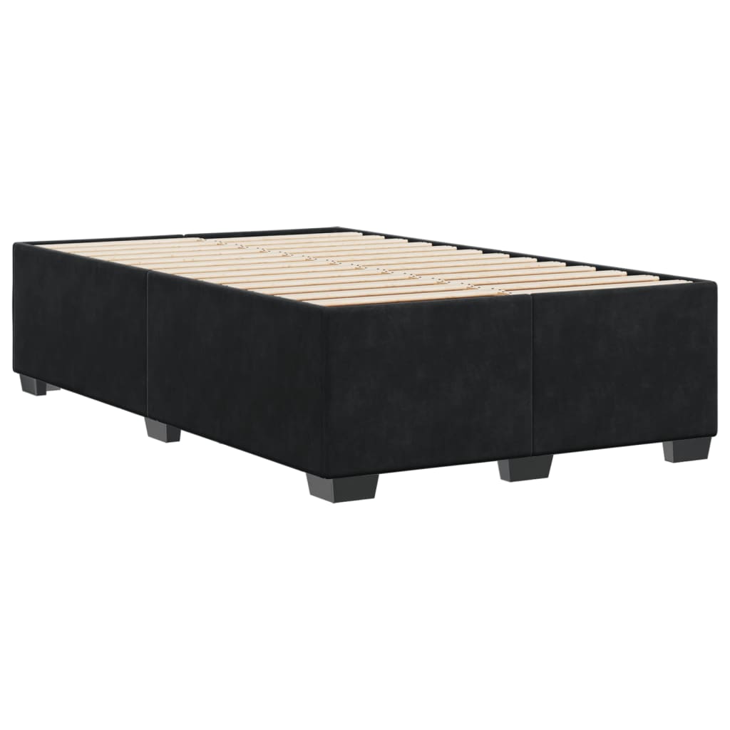 Bedframe zonder matras 120x190 cm fluweel zwart is nu te koop bij PeponiXL, paradijselijk wonen!