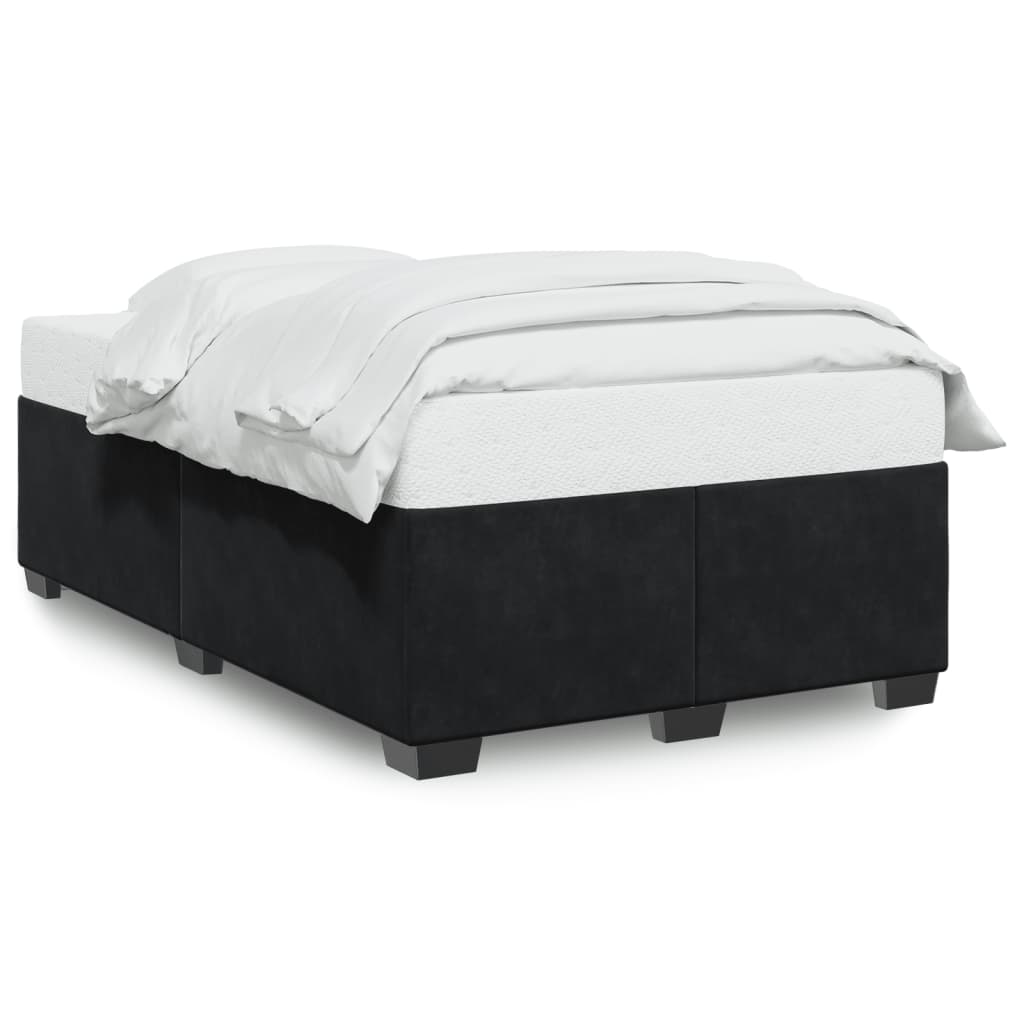 Bedframe zonder matras 120x190 cm fluweel zwart is nu te koop bij PeponiXL, paradijselijk wonen!